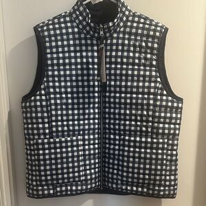 Brooks Brothers Navy Gingham Vest NWT Size: XL | Pockets | Reversible